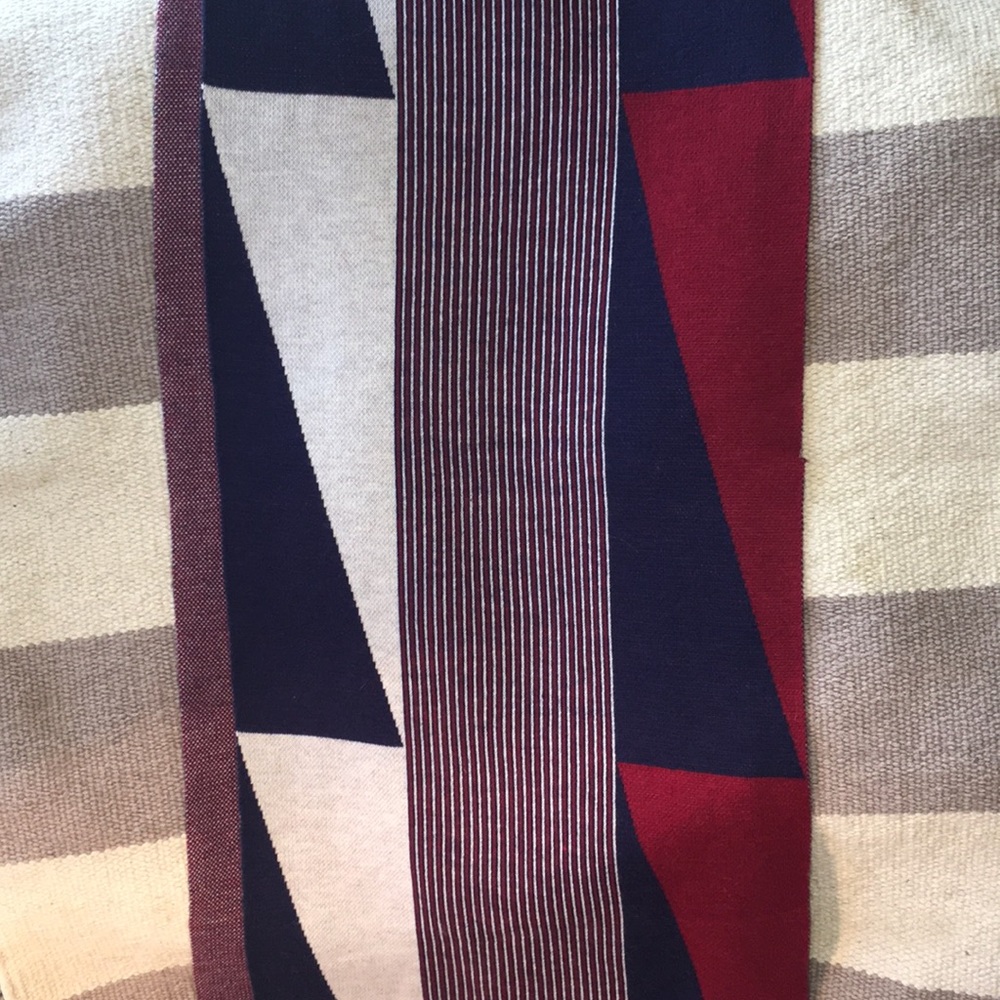 Scarf Blue Red White Nautical Theme Soft Cotton